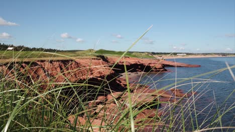 Coastline-of-PEI,-Canada,-View-from-shoreline