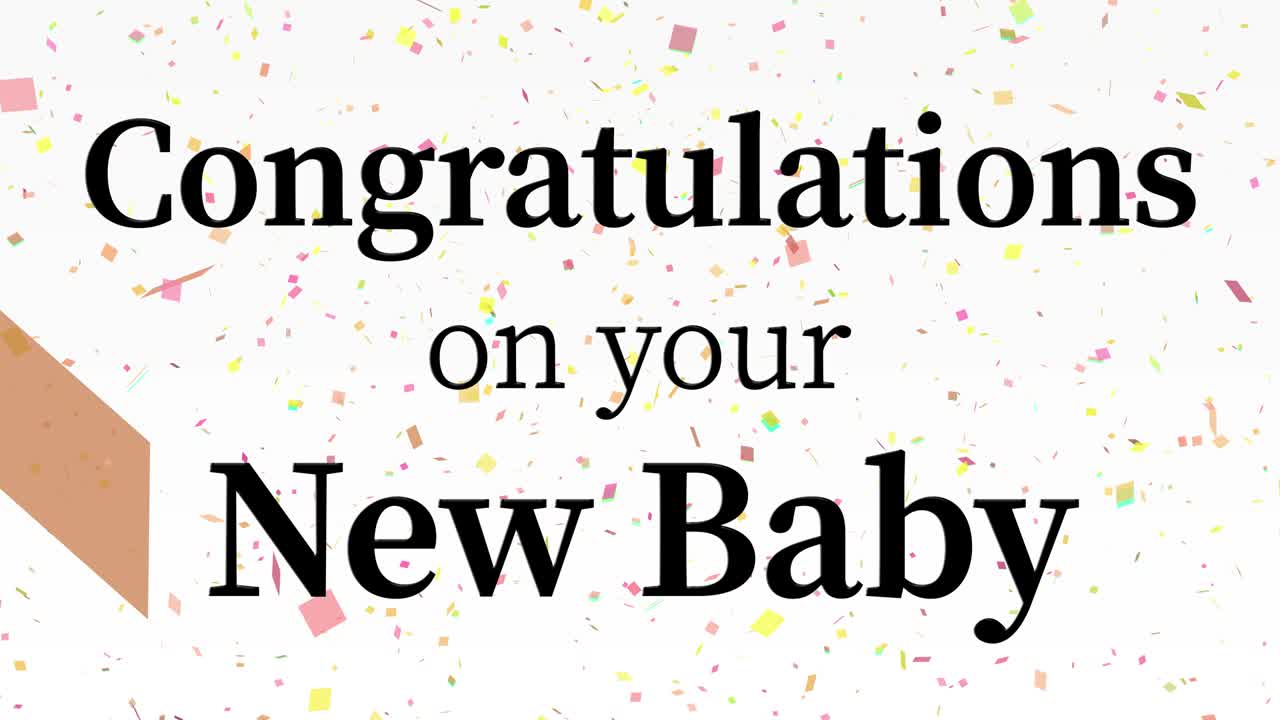 Congratulations on your new baby message text animation motion graphics