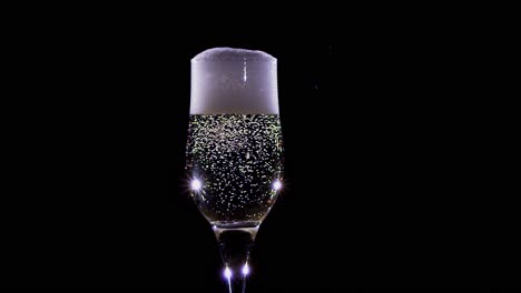 sparkling White Wine or Cava or Prosecco in Champagne Glass with Bubbles Sparkling White Wine or Cava or Prosecco in Champagne Glass with Bubbles