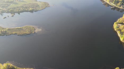 Great-view-of-lake-with-drone