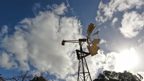 Old Windmill Under a Blue Sky