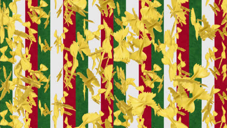 restaurante italiano farfalle pasta fondo del bucle azulejos girando