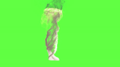 abstract dust vortex on green screen