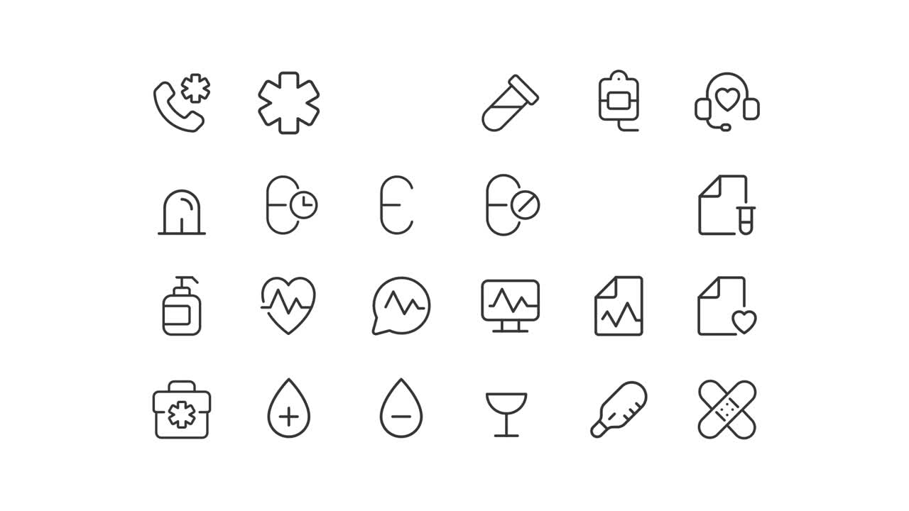 Medical and Healthcare Icon Set