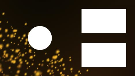 gráficos de movimiento de pantalla de extremo de tarjeta de punto flotante luminoso
