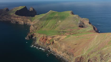 drone shot over sao lourenco peninsula in madeira