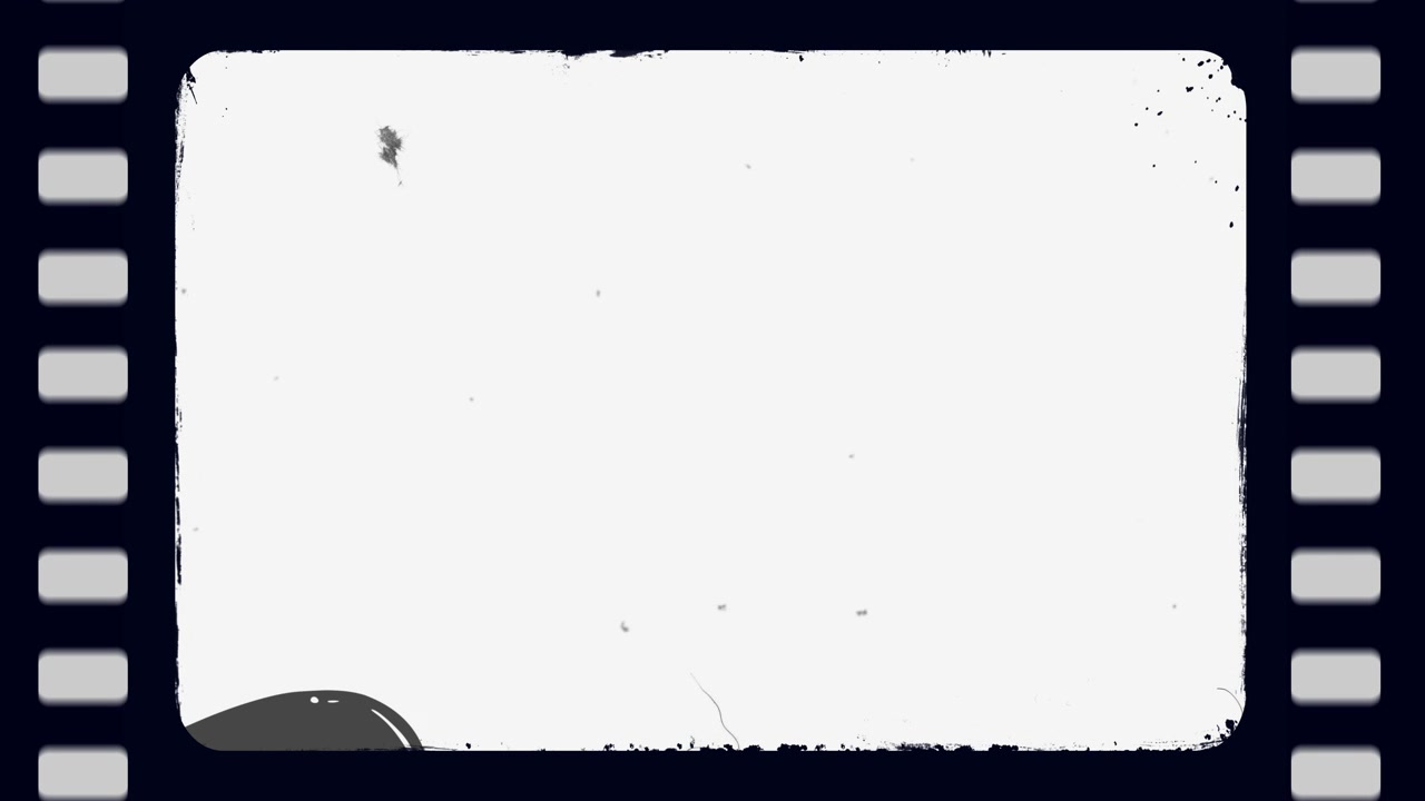 Animated Vintage Film Frame with Scratches, Dust, and Grunge Effects