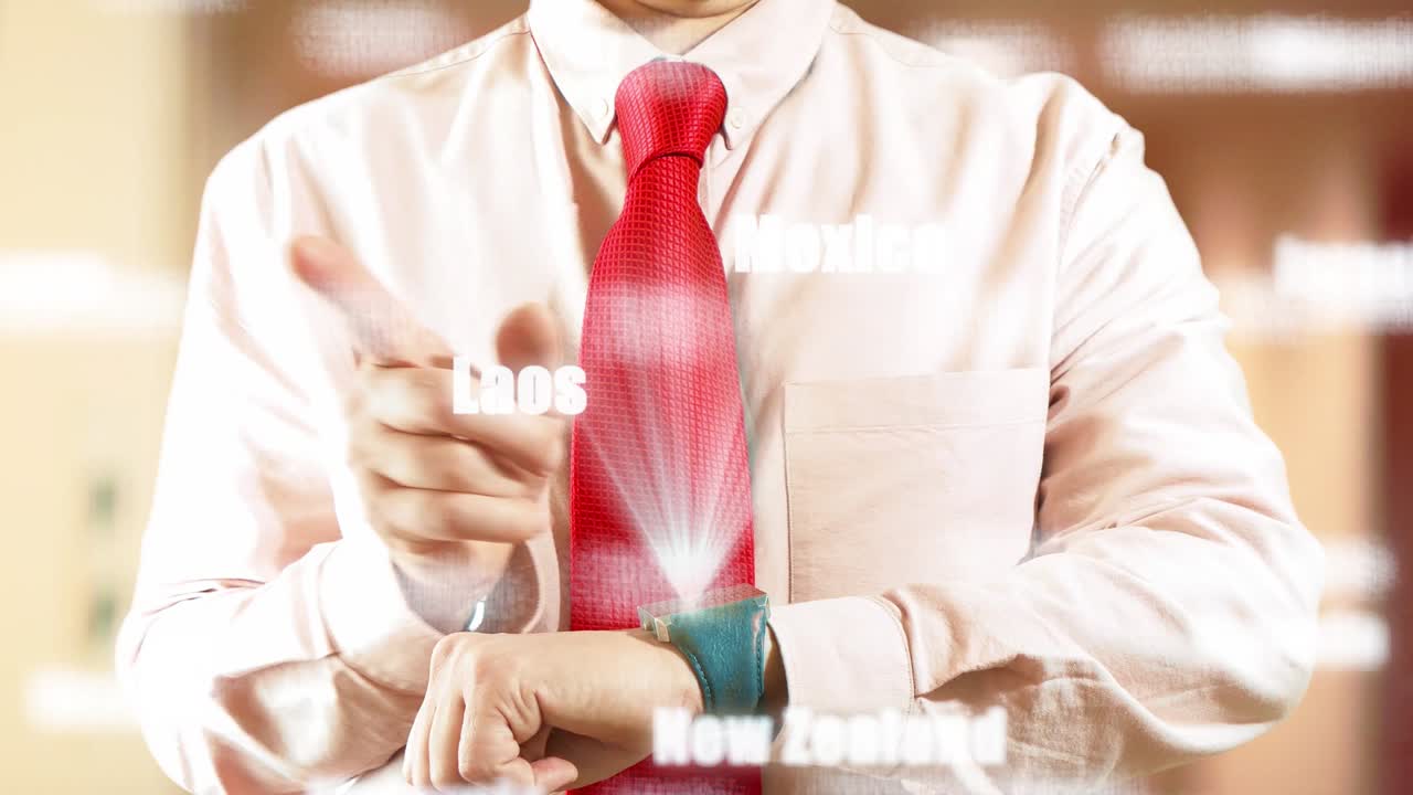 오스트리아: 홀로그램 사업가 개념으로 최고의 여행 제안