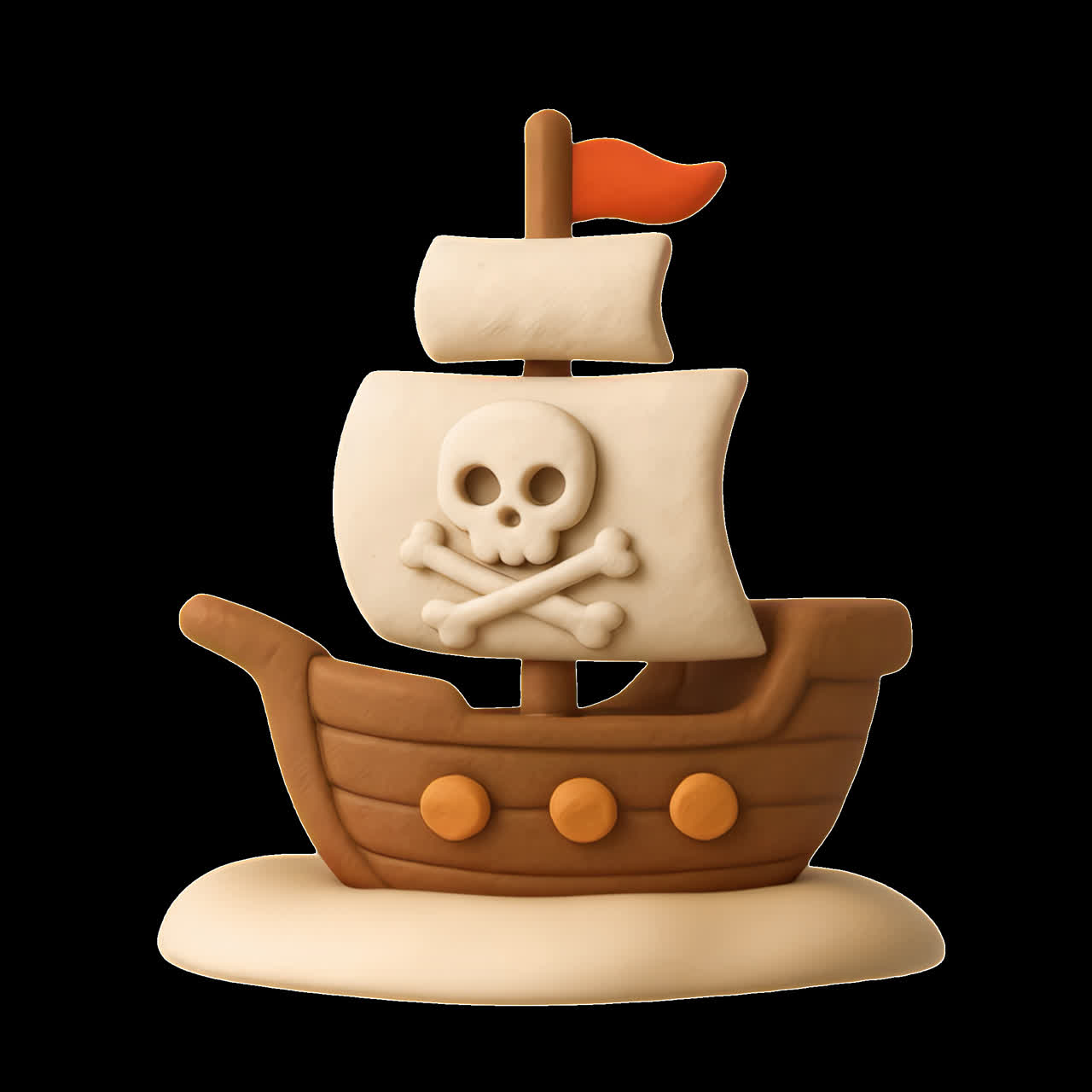 Clay Pirate Ship