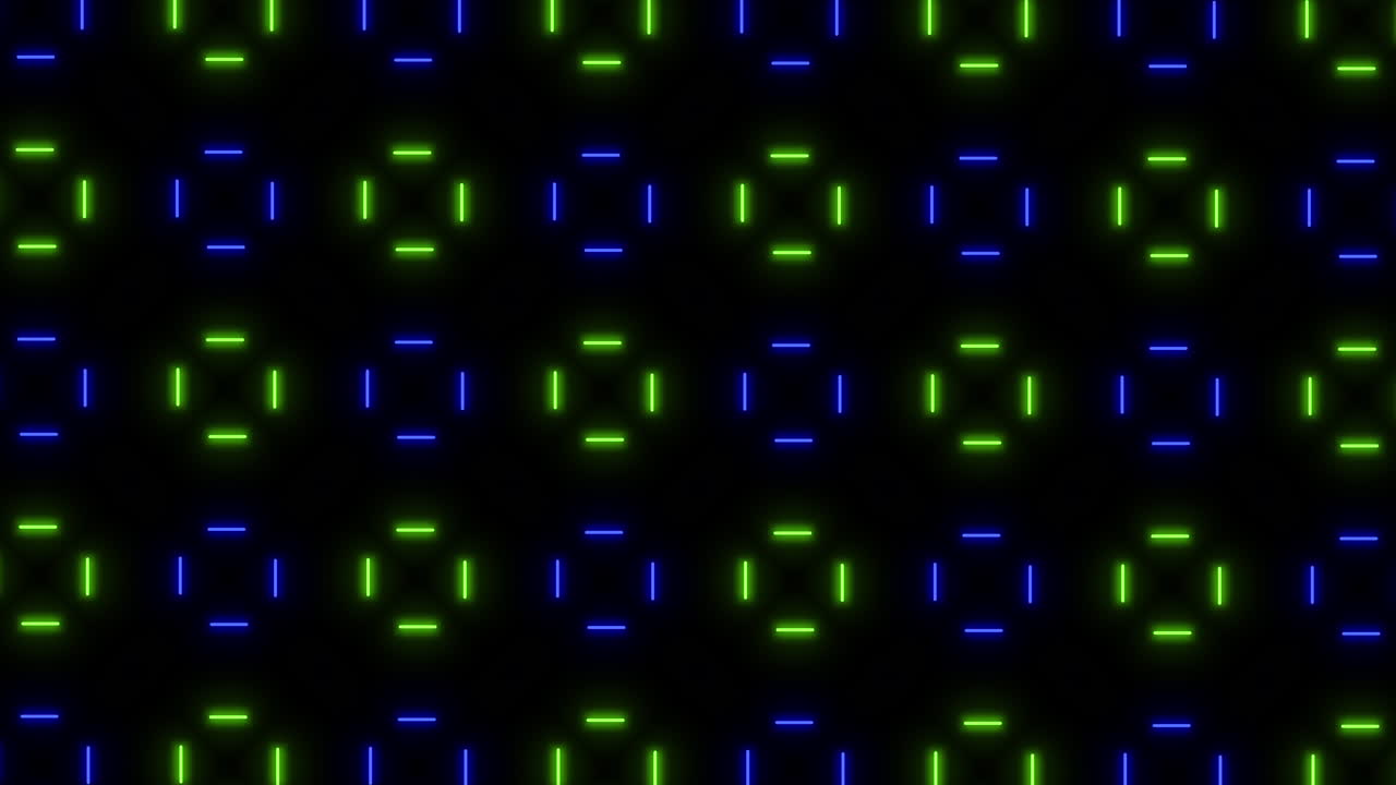 Digital and neon lines pattern in rows