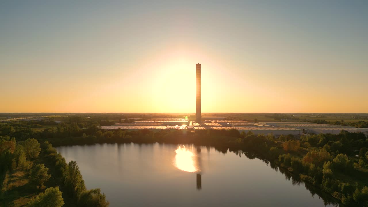 vista aérea del almacén de mercancías