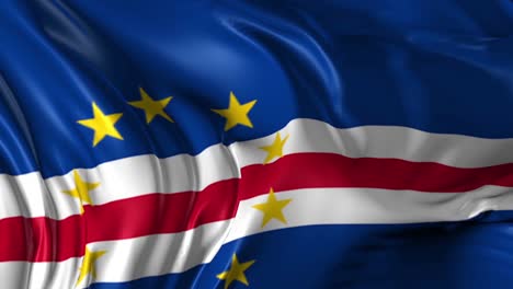 waving flag of cape verde