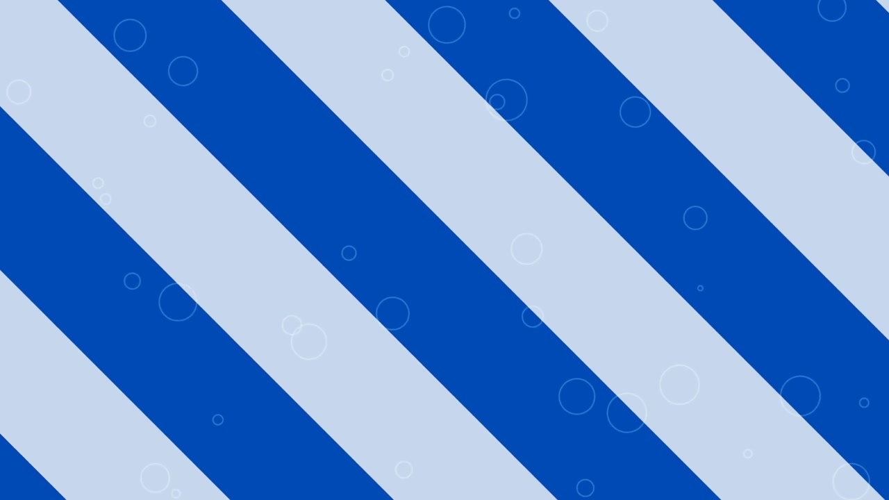 Abstract Motion Background with Blue and Light Blue Diagonal Stripes and Floating Circles