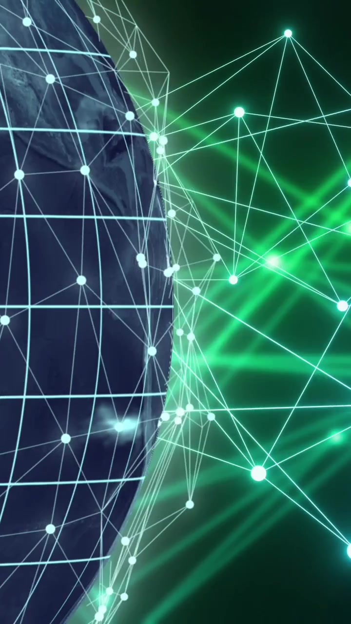 Animation of globe with network of connections