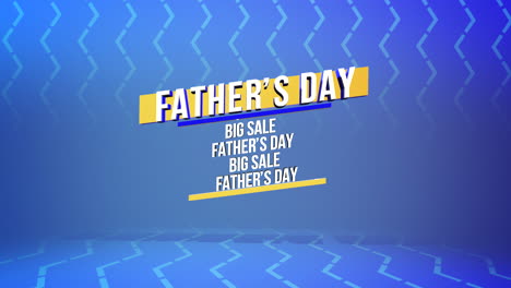 modern fathers day on blue gradient with zigzag pattern