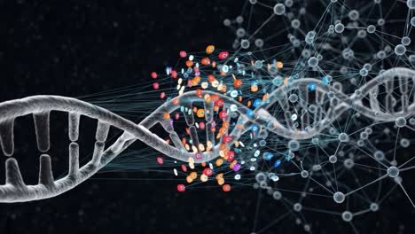 a journey through the complexity of dna: exploring the interplay between genetic structures and data in a vibrant visualization