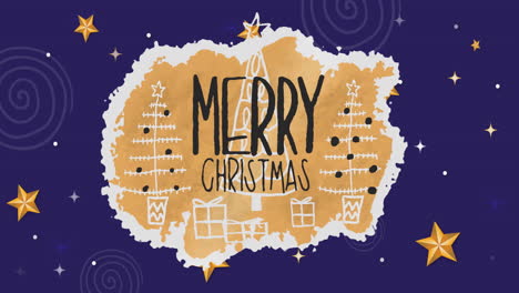 animation of merry christmas text over christmas decoration background