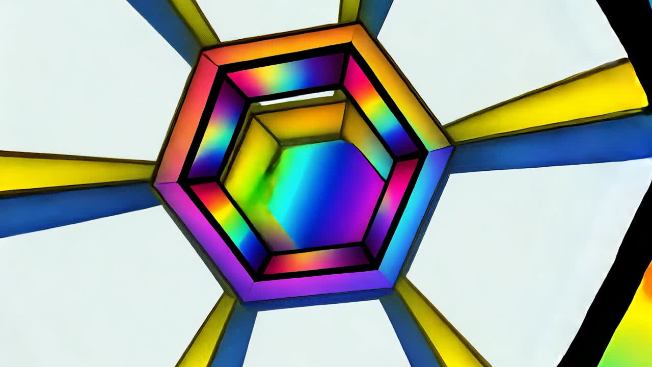 túnel hexagonal geométrico abstracto