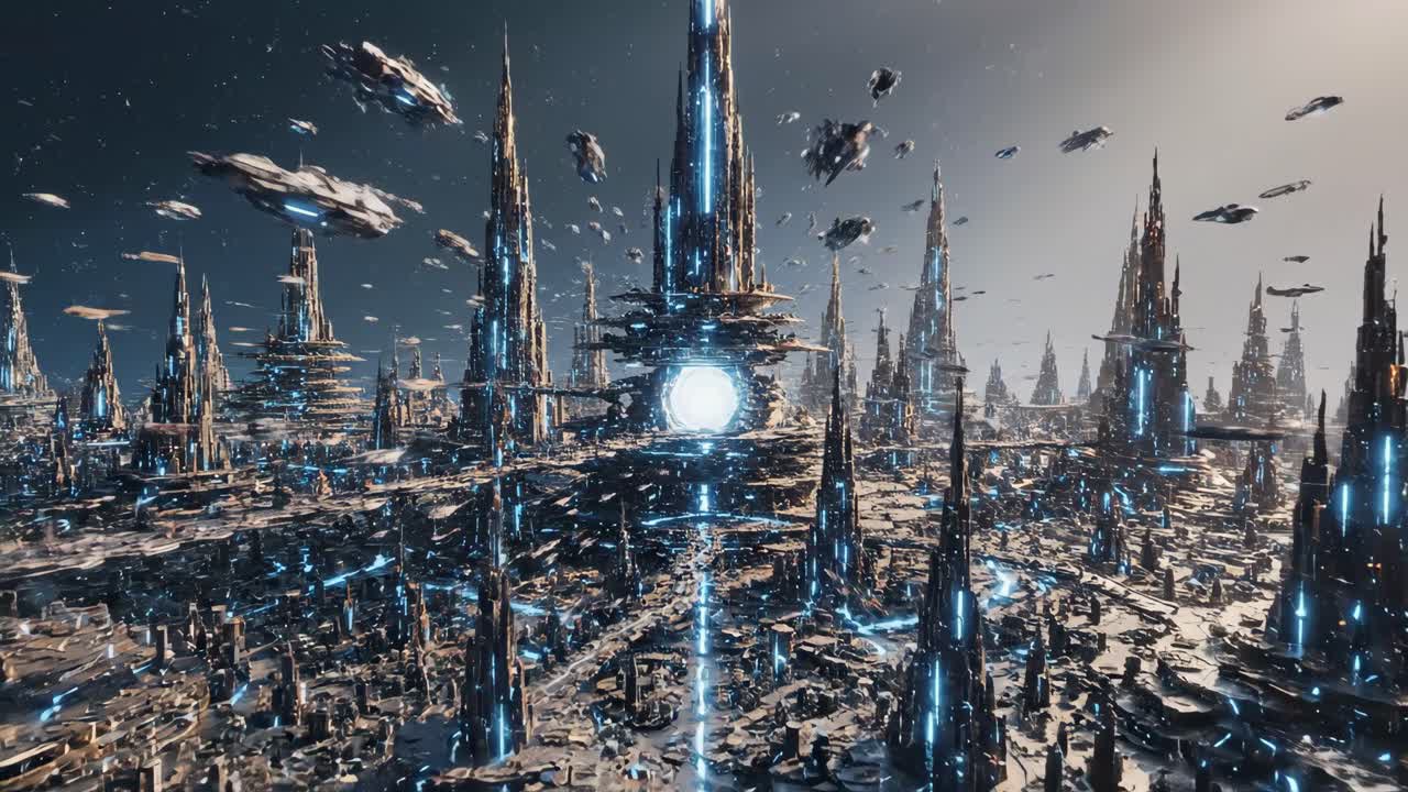 Futuristic Sci-Fi Cityscape