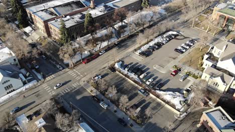 Drone-shot-of-small-town