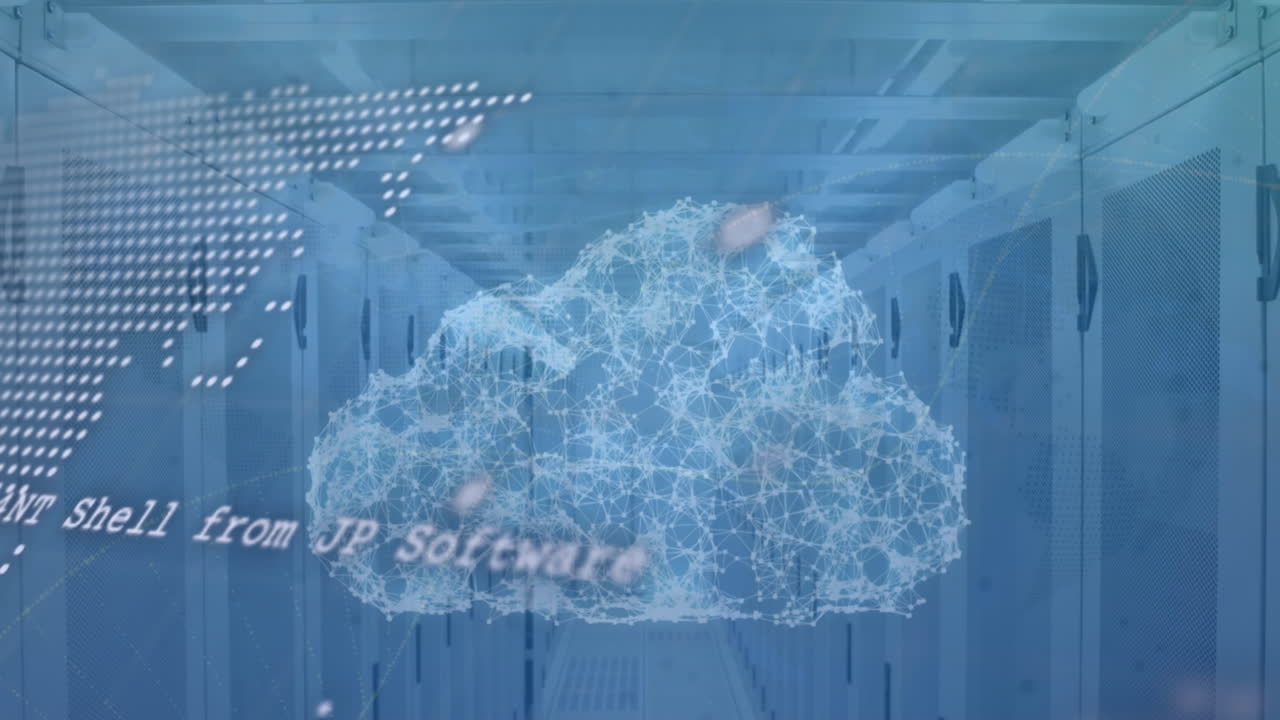 클라우드 및 서버 을 통해 데이터 처리의 애니메이션