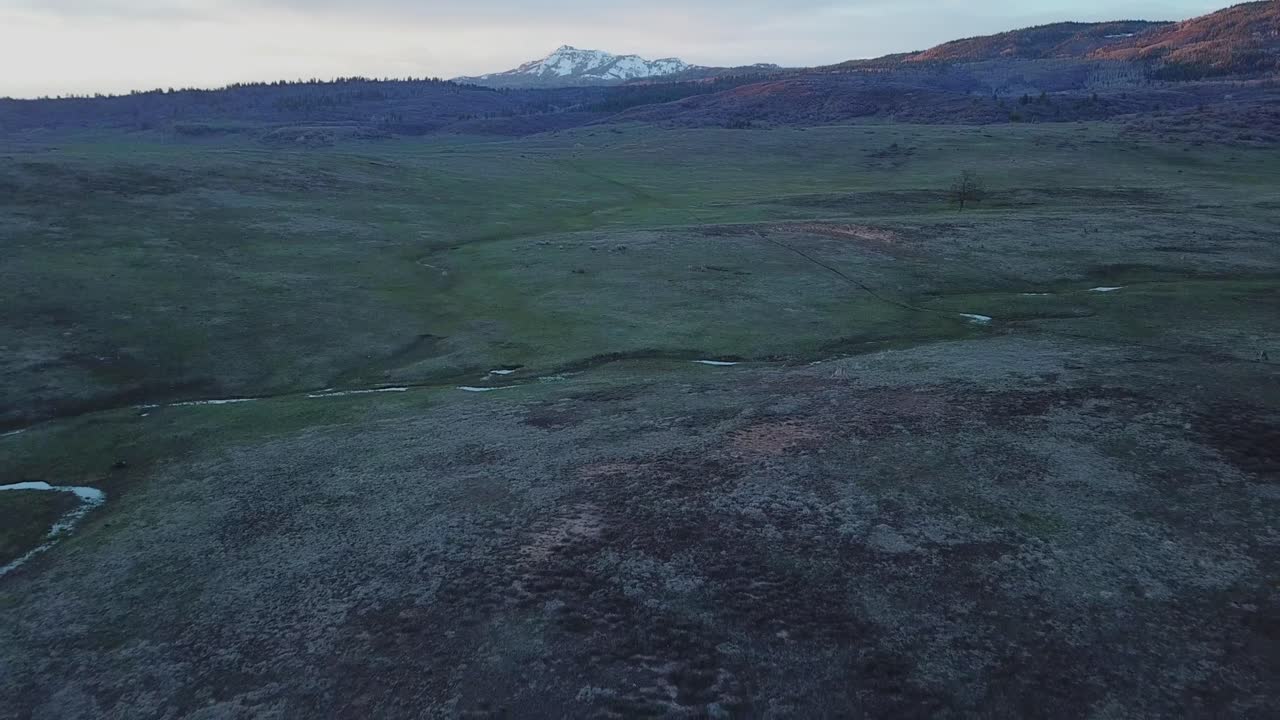 Chama Peak at Edward Sargent Wildlife Area  Aerial pull back shot