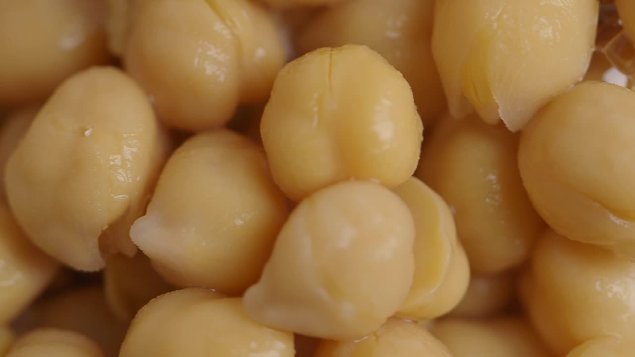 Primo piano macro di ceci cotti