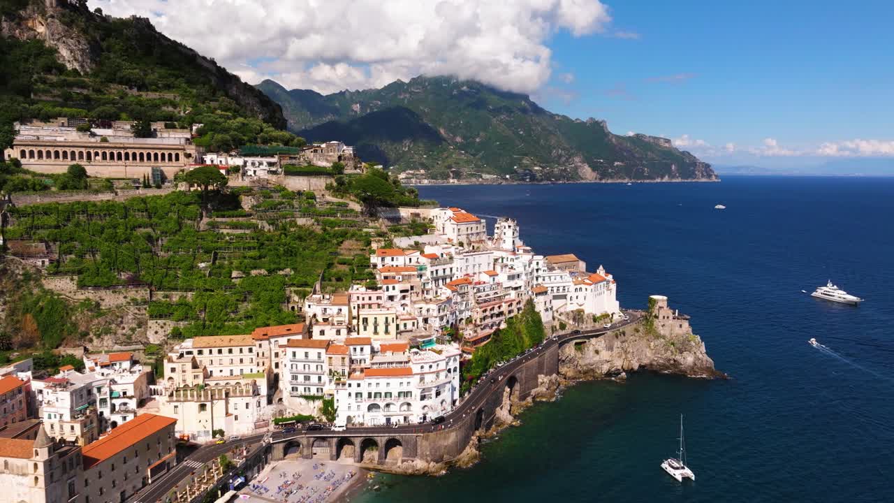 Aerial View of Amalfi Coast, Italy