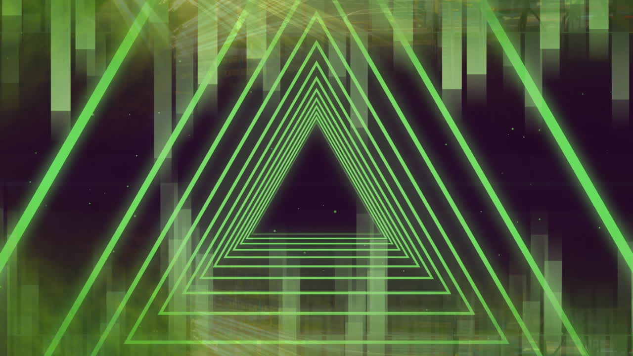 animación futurista de los triángulos