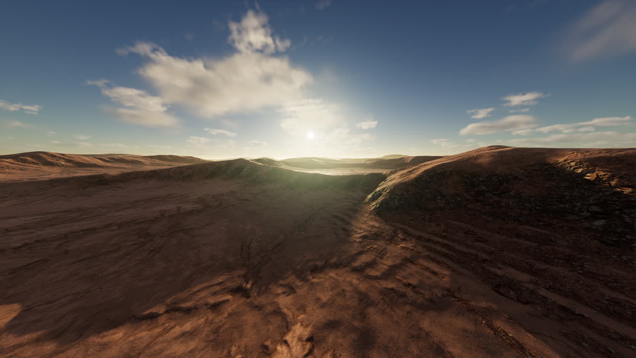 La vista di formazioni rocciose nel deserto del Wadi Rum