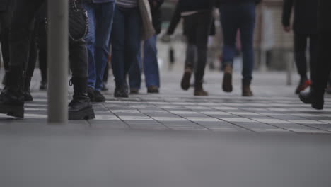 pedestrians walking on city street