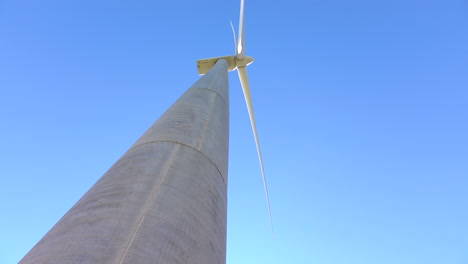 wind turbine close up from ground