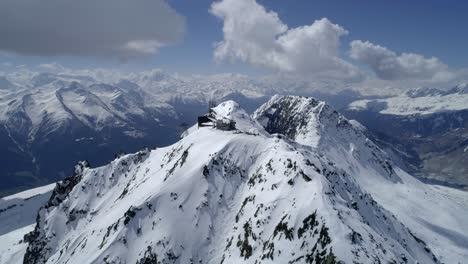 top of mount eggishorn in switzerland