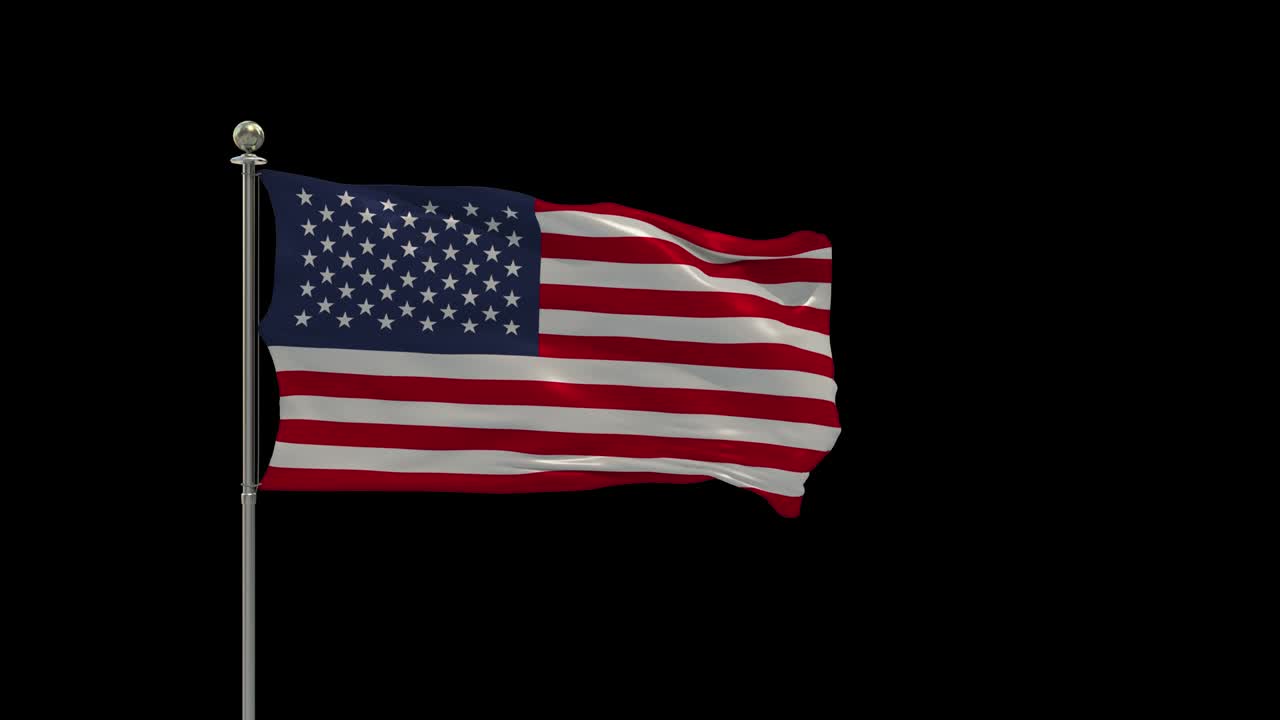 United States Various Of Flags Waving National Flag On Pole, Table Flag