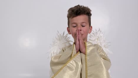 child with white angel wings on a white background child with white angel wings on a white background the image of a holy angel