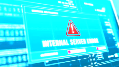 internal server error warning notification system security alert error message on computer screen entering login and password .