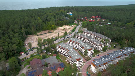 Flying-Over-Stegna:-Drone's-Panoramic-View-of-Coastal-Polish-City