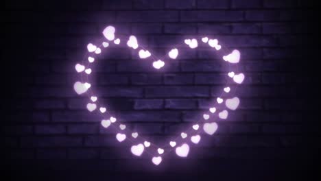 Glowing-heart-of-fairy-lights-on-brick-wall