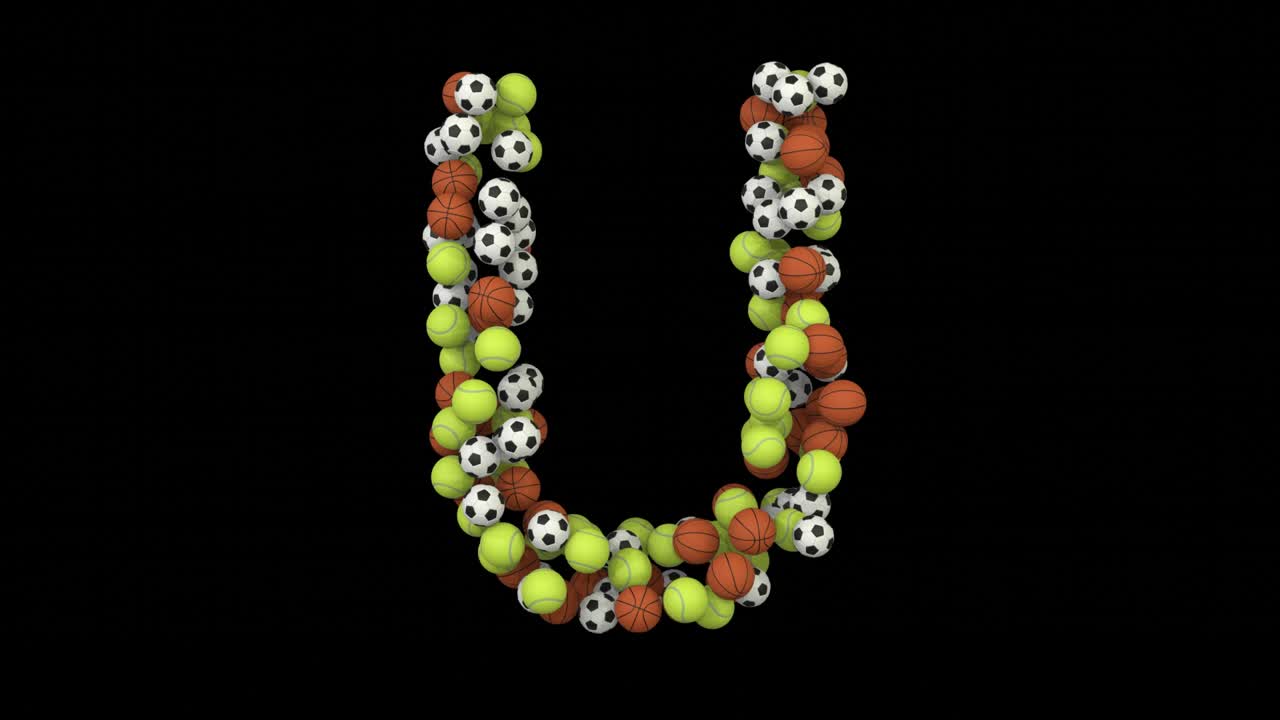 letra de fuente con temática deportiva u