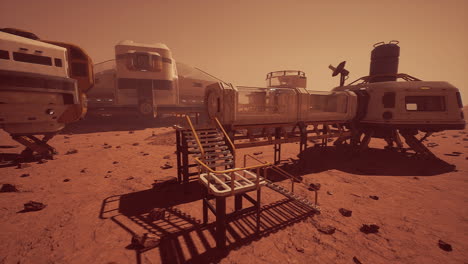 una base futurista en marte