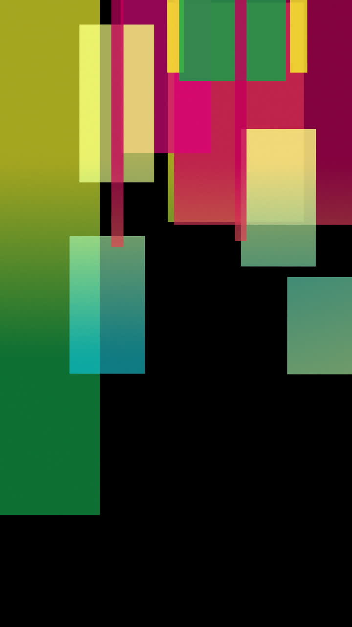 Abstract Colorful Geometric Shapes Moving and Overlapping