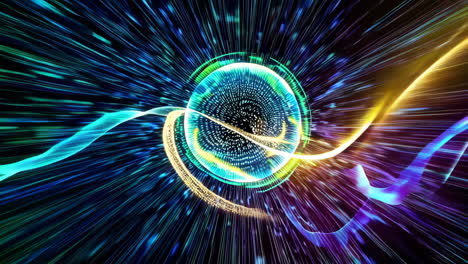 abstract futuristic technology visualization