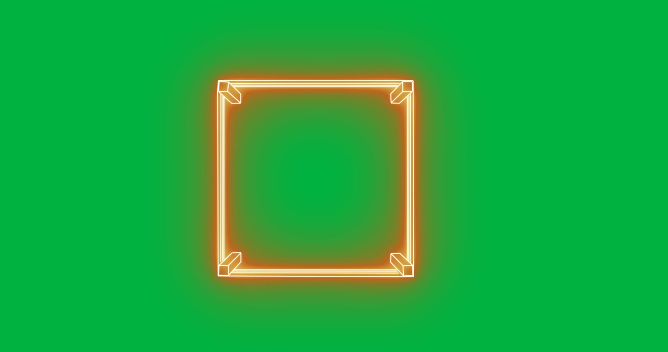 Animación de ring de boxeo sobre fondo de neón naranja