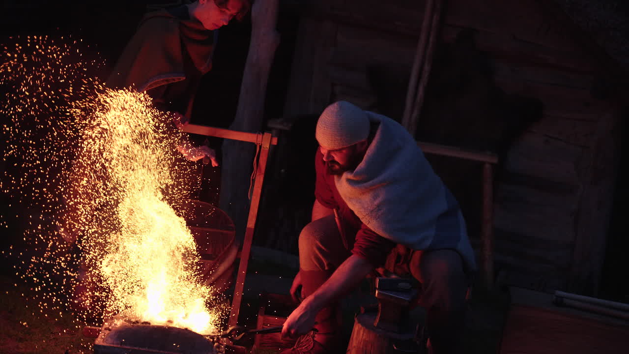 Medieval Blacksmith at Work