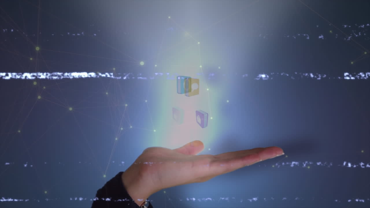 소셜 미디어 아이콘의 애니메이션