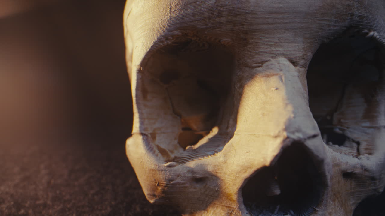 3D Printed Skull Close-Up