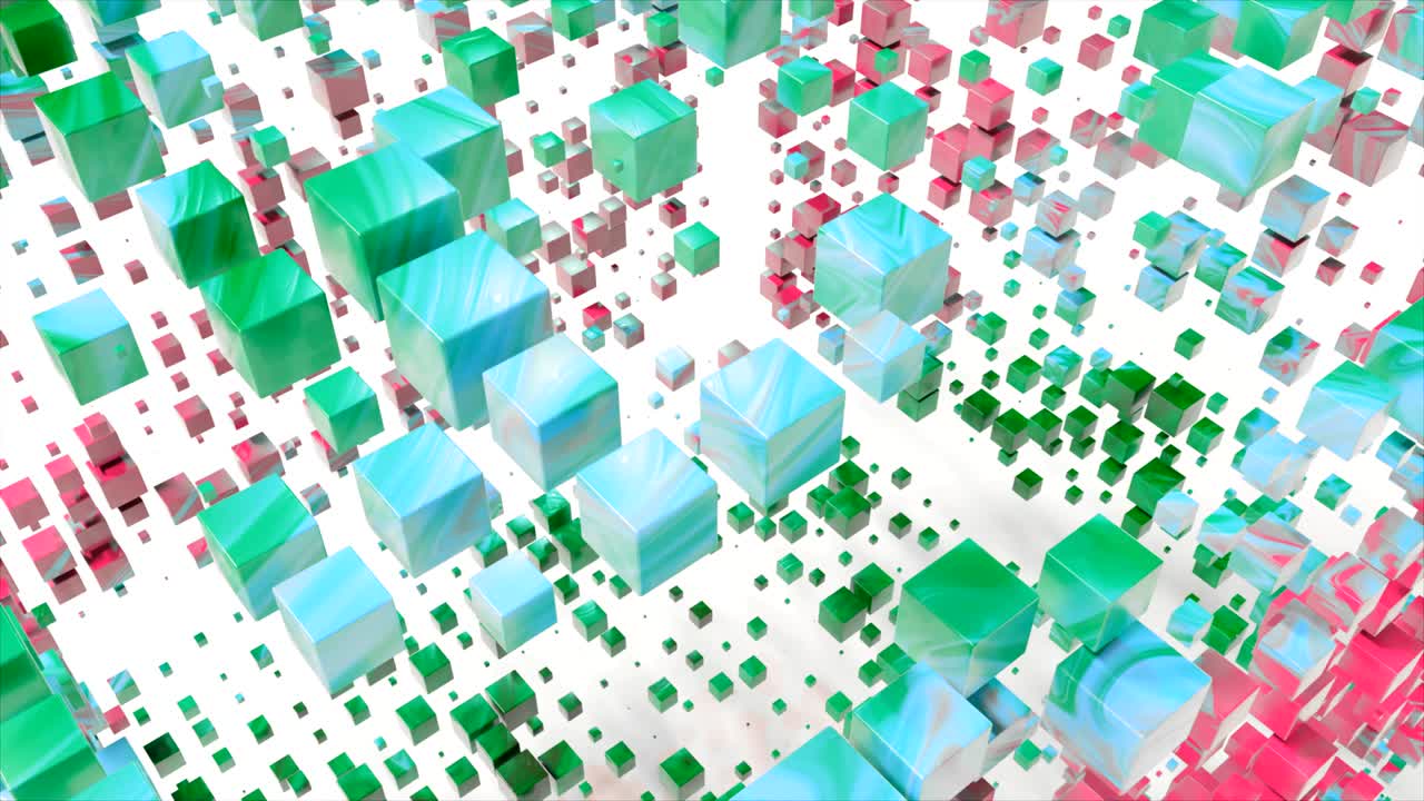 프로젝션 매핑 컬러 시프팅 큐브 모양