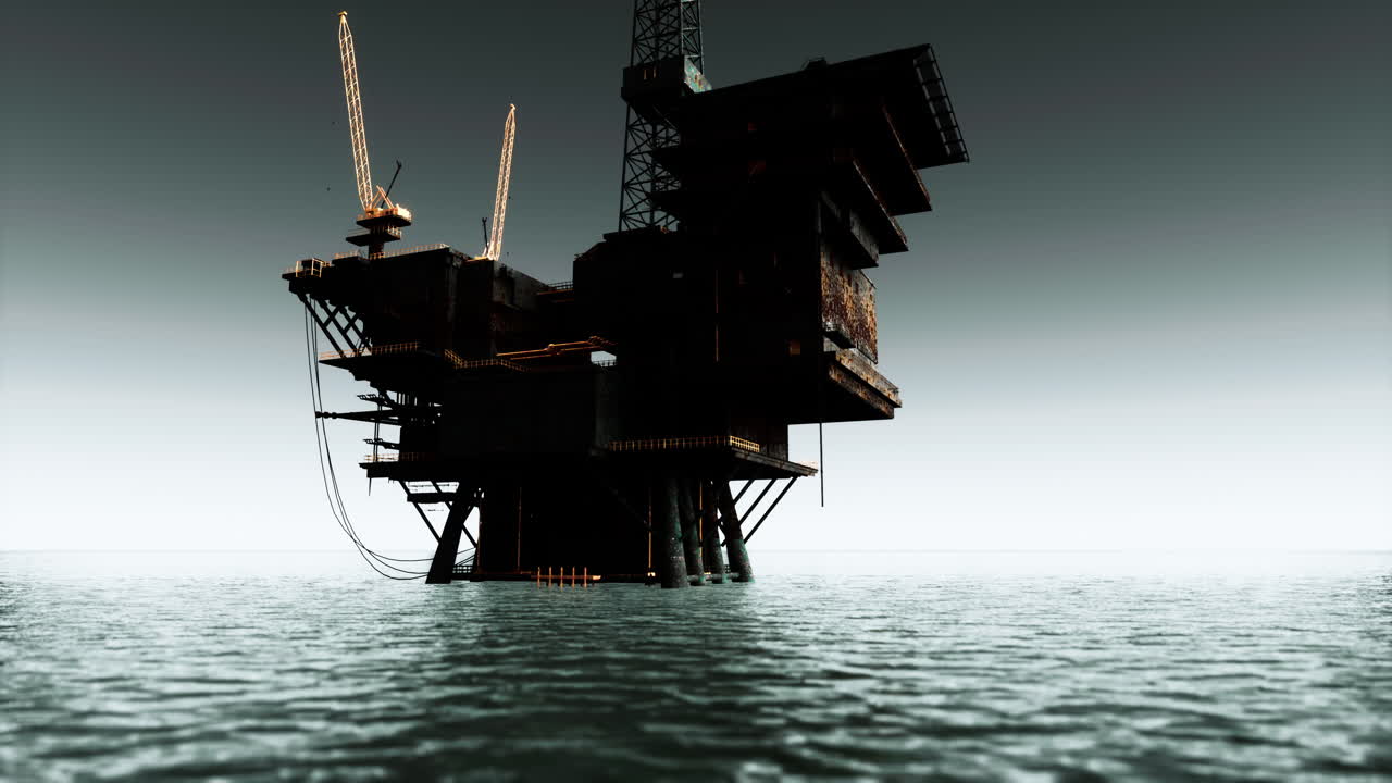 vieja estación abandonada en el mar