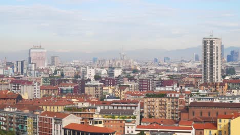 dramatic skyline of milan