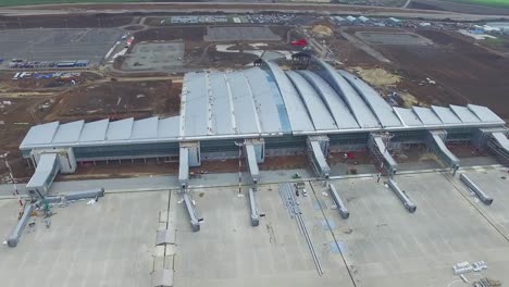 aerial view of a new airport under construction